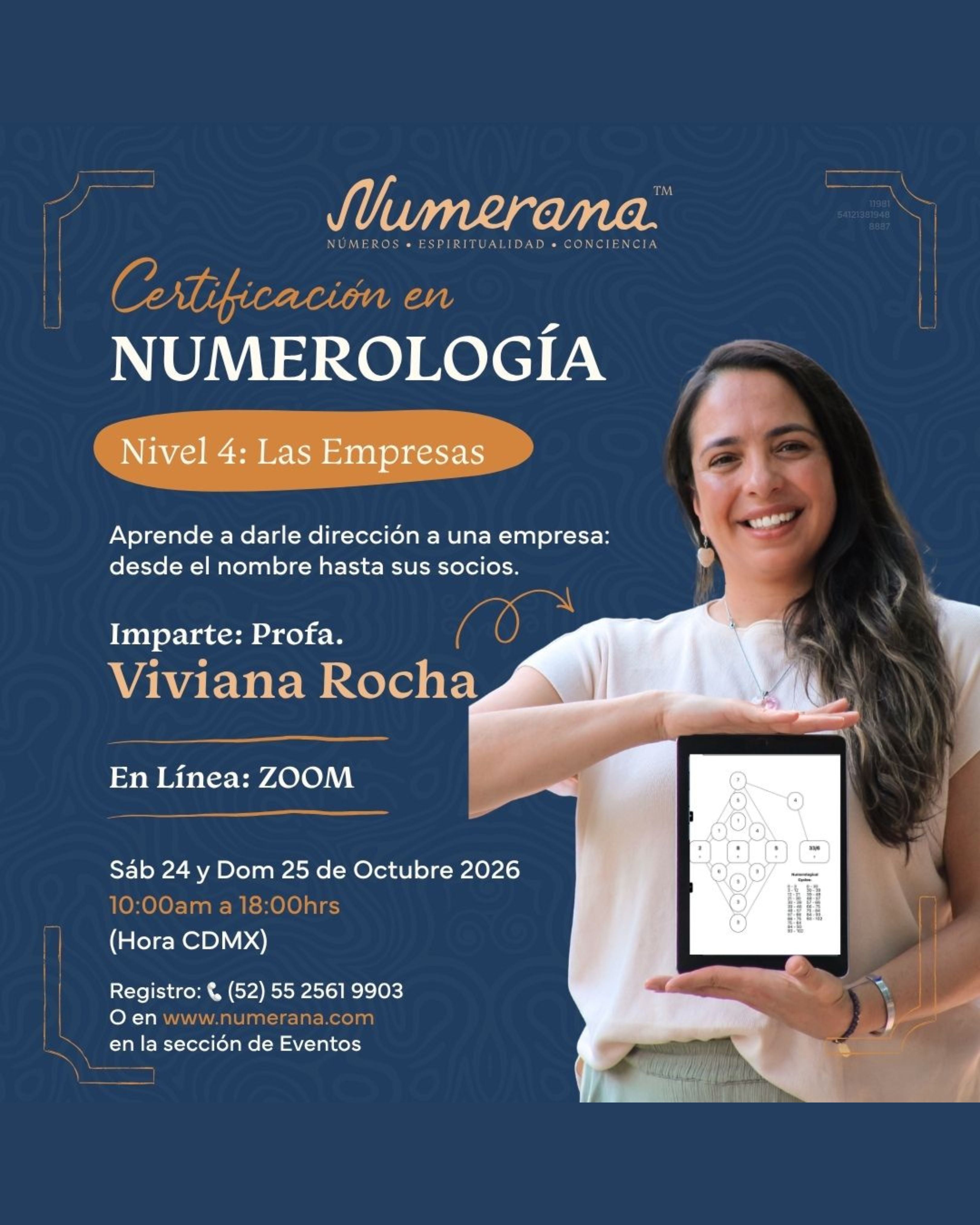 Certificación De Numerología | Por Zoom | Nivel 4: Las Empresas