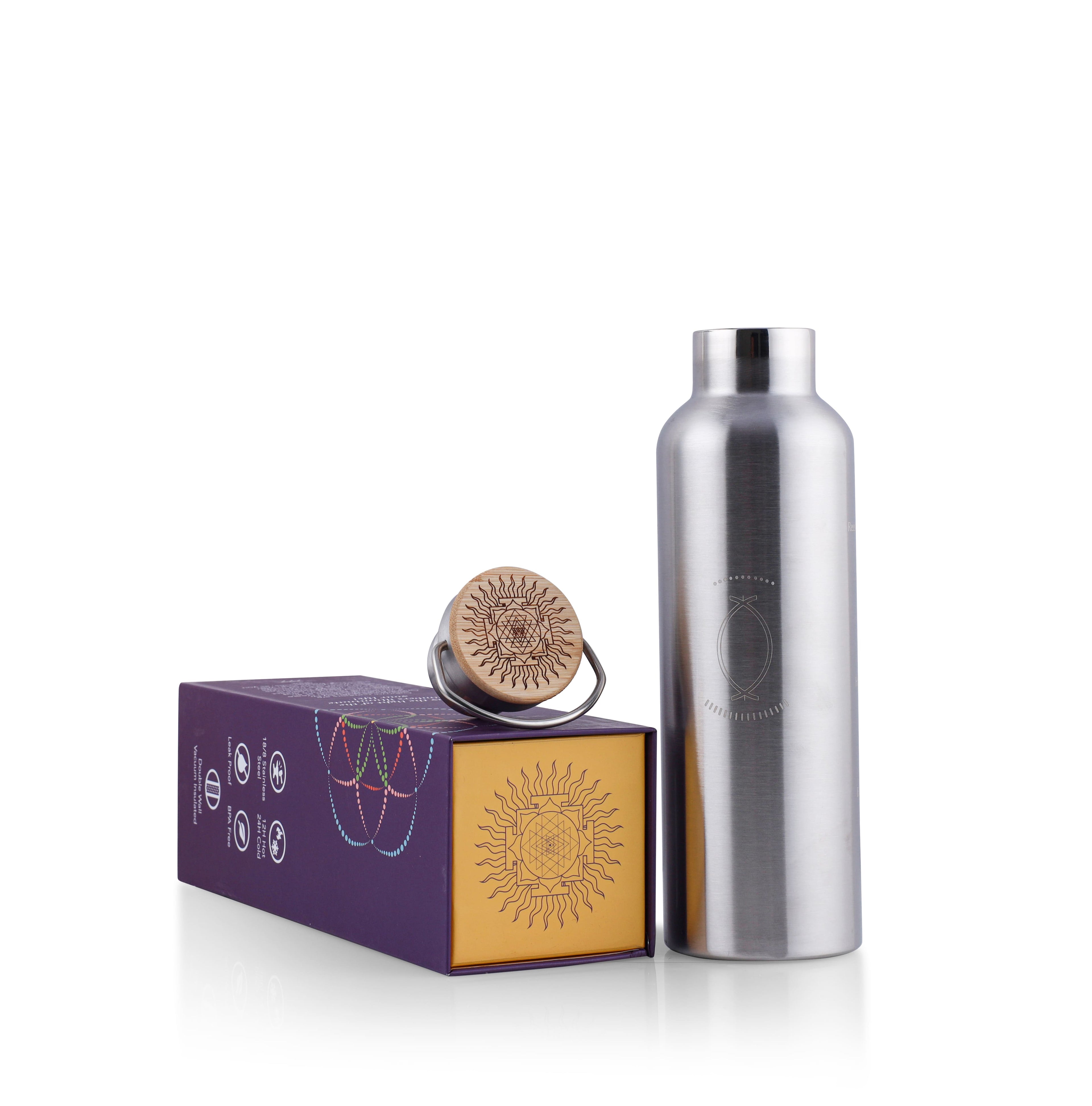 Water Activator Bottle with Grabovoi Numbers and Sacred Geometry (750ml)