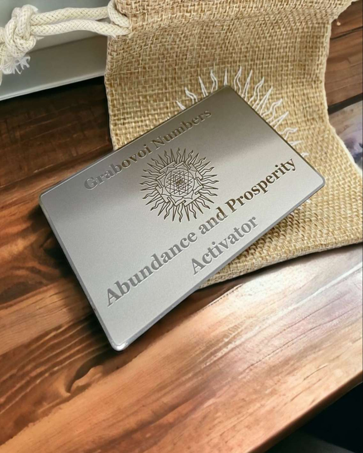 Grabovoi Abundance Activator Card - Numerana Grabovoi number wallet card designed to enhance abundance, wealth, and financial alignment through spiritual technology.