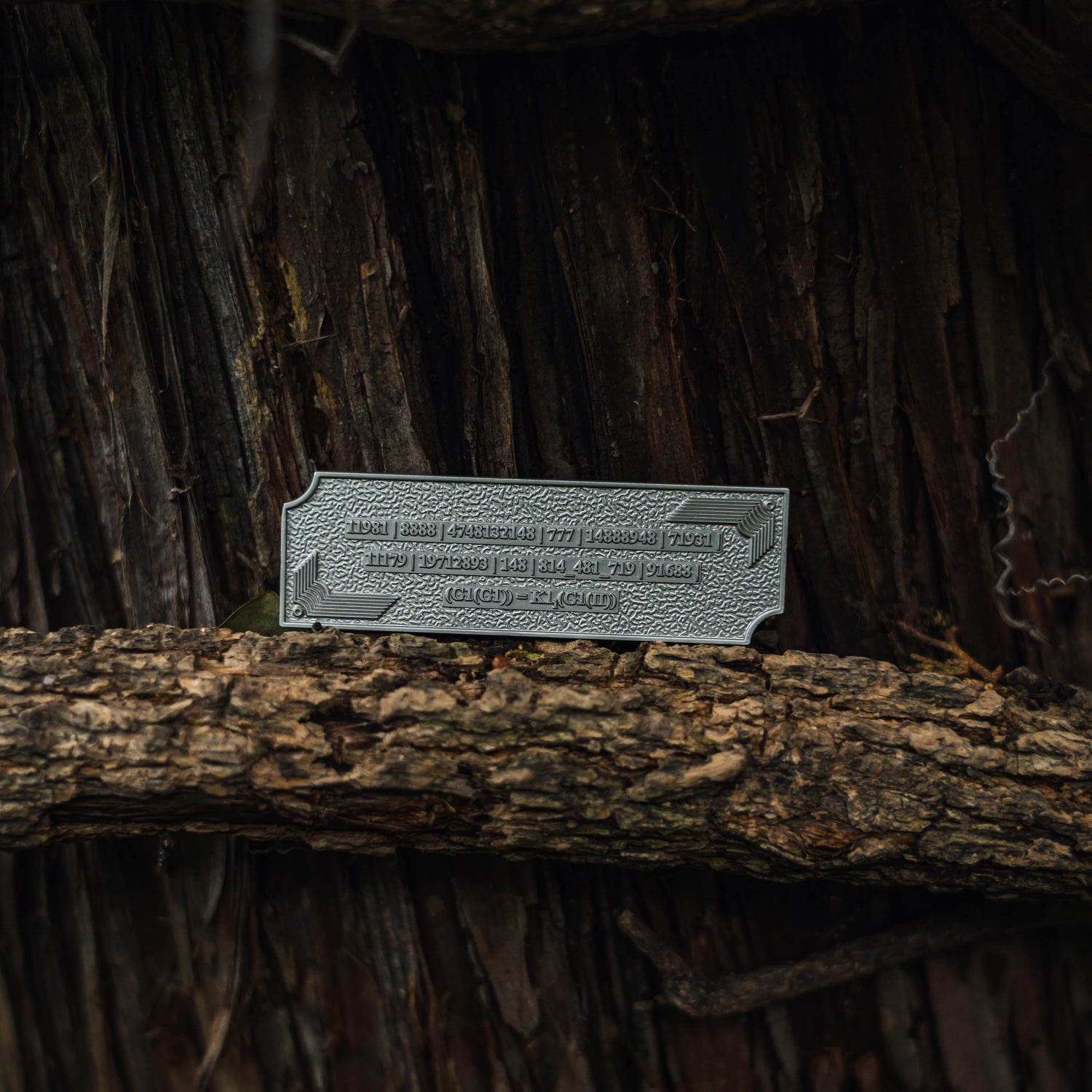 Metallic Grabovoi number charm for vehicles, designed to enhance protection, remove obstacles, and harmonize travel energy