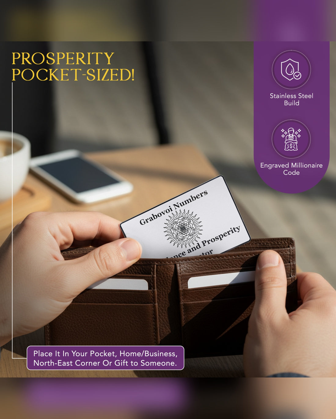 Abundance Activator Card with Grabovoi Numbers and Sacred Geometry