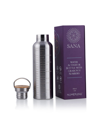 Water Activator Bottle with Grabovoi Numbers and Sacred Geometry (750ml)