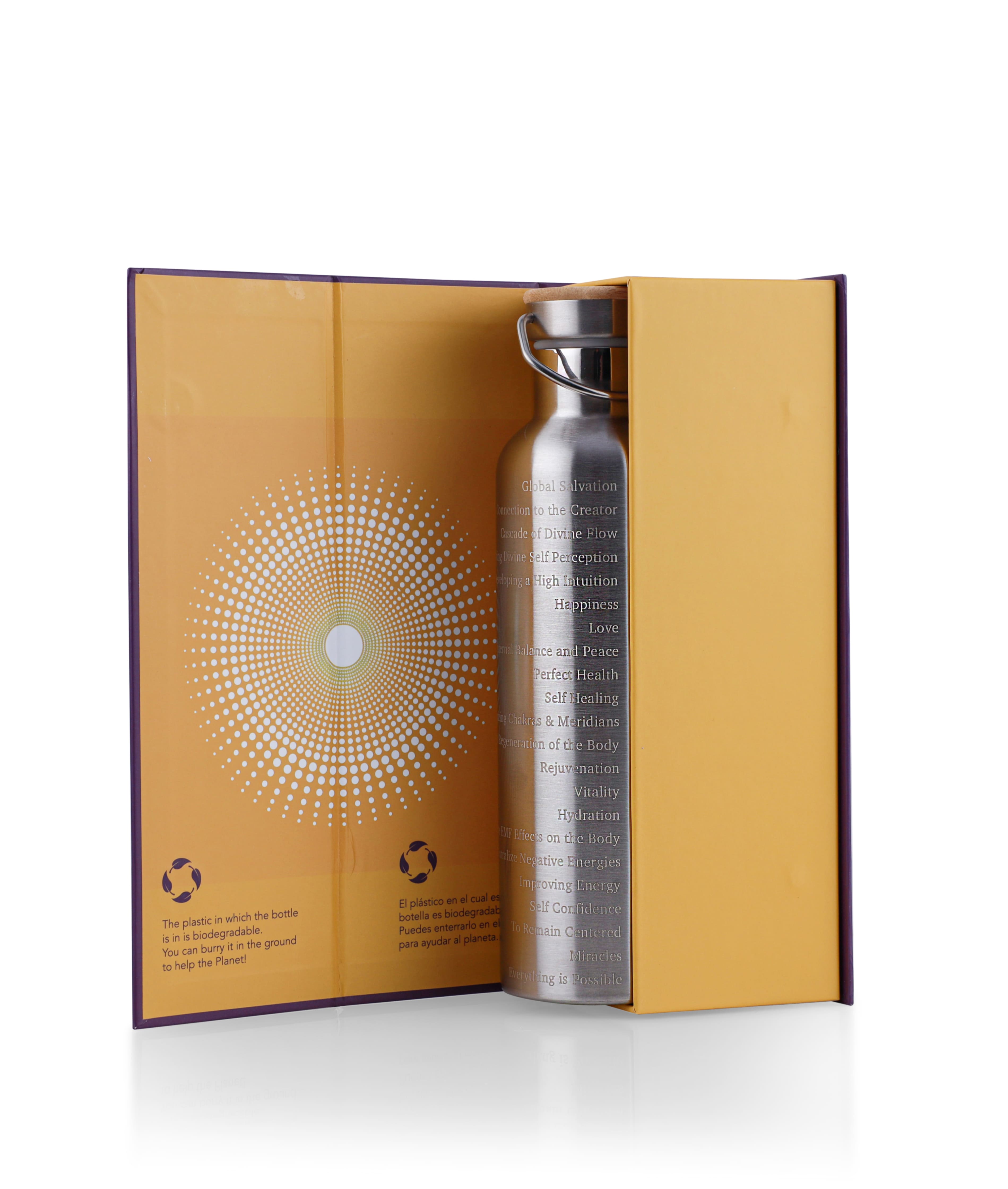 Water Activator Bottle with Grabovoi Numbers and Sacred Geometry (750ml)
