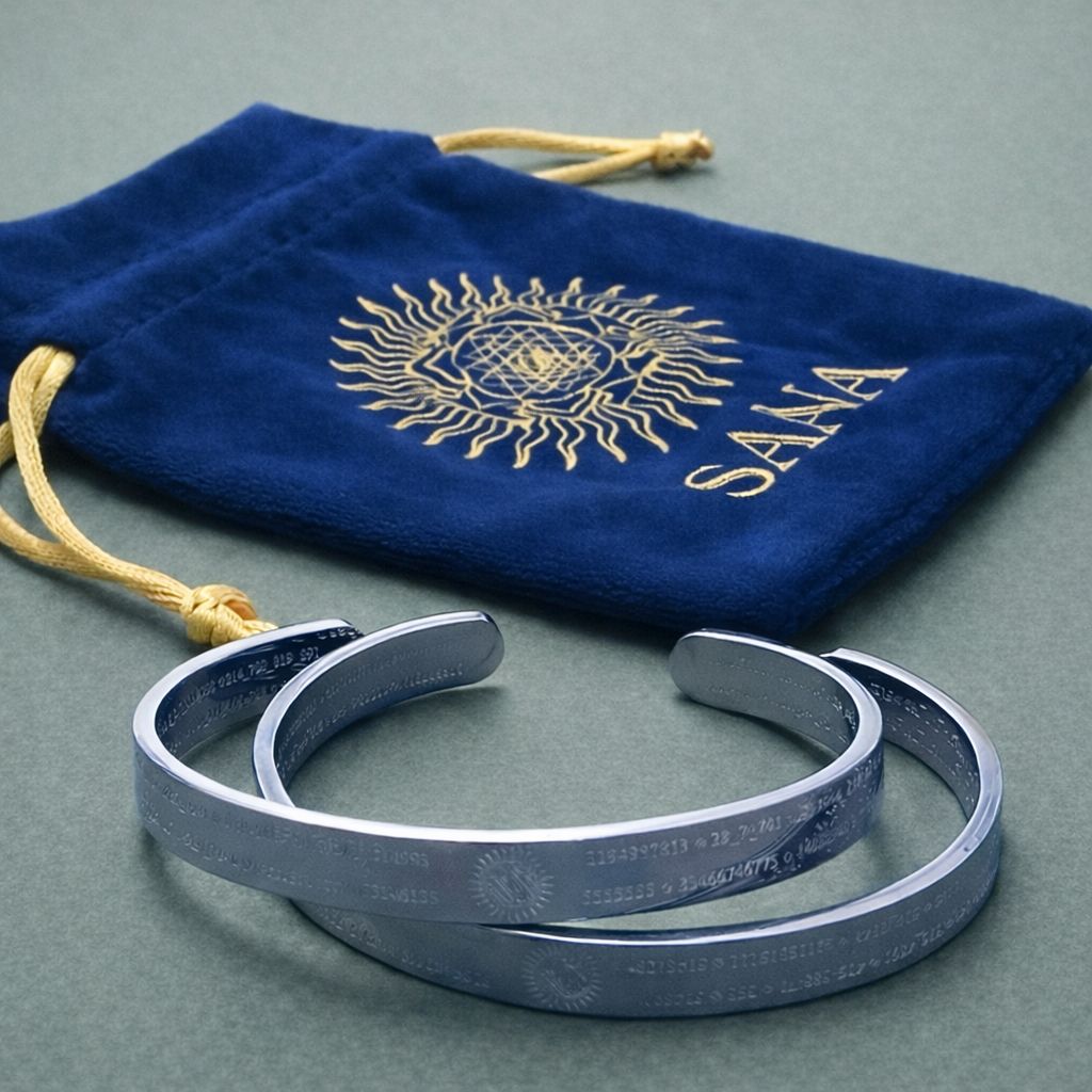 Life Activating Bracelet with Grabovoi Numbers and Sacred Geometry