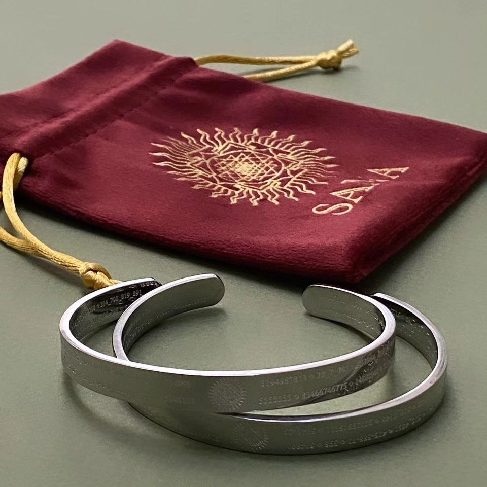 Life Activating Bracelet with Grabovoi Numbers - Numerana.  Vibrational wellness bracelet engraved with Grabovoi sequences to support physical, mental, emotional, and spiritual harmony.